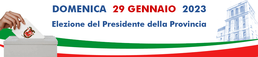 Elezioni del Presidente della Provincia domenica 29 gennaio 2023